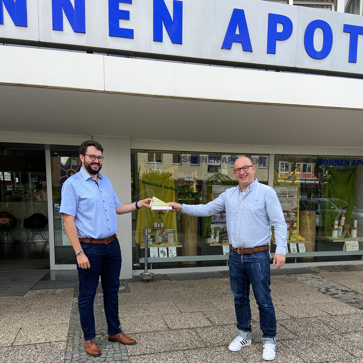 Sonnen Apotheke spendet 50 Selbsttests