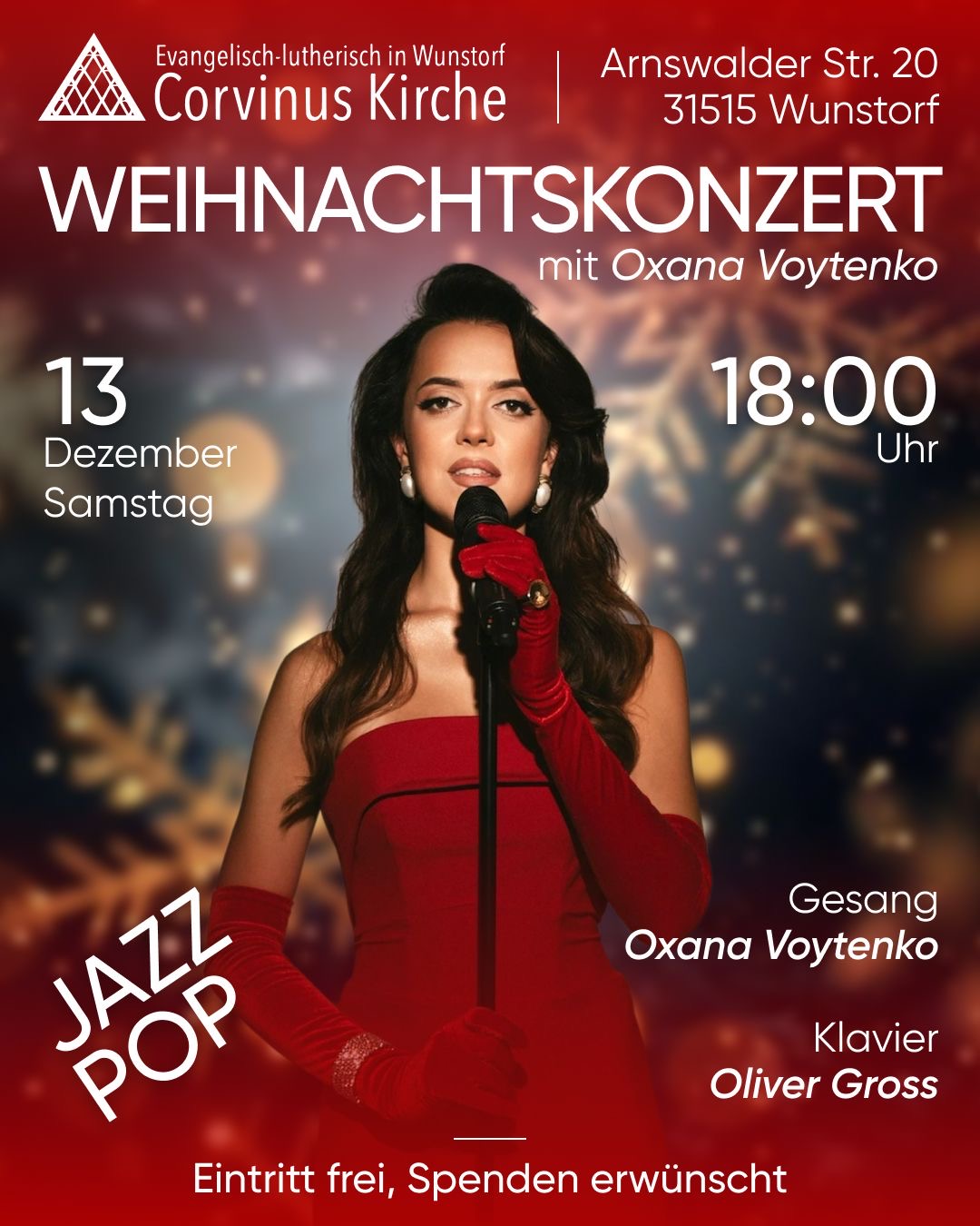 Weihnachtskonzert mit Oxana Voytenko 13.12.25